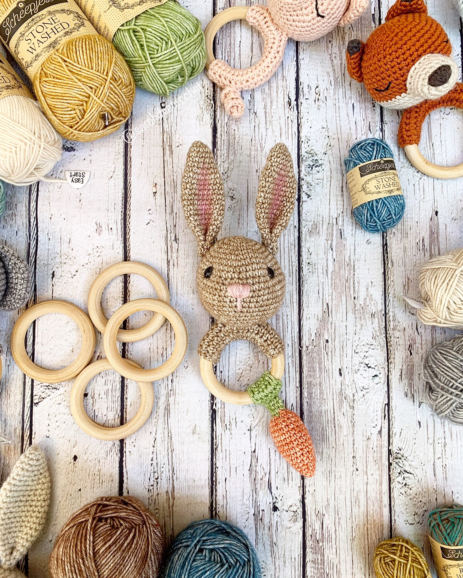 Mimi the Bunny Rattle Modification – SarahDee Crochet